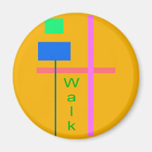 Walk Chrome Yellow Magnets