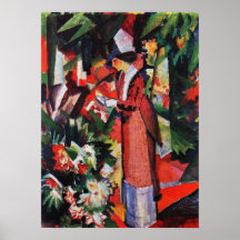 Walk in flowers by August Macke Print