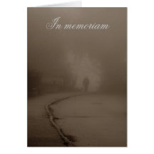 Walk in the fog in memoriam card
