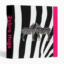 Walk on the Wild Side - Zebra Hugs Vinyl Binders