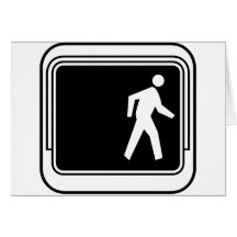 Walk Street Sign Card
