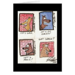 walk the dog greeting cards