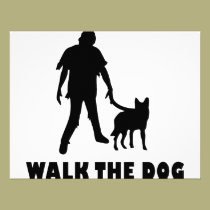 walk the dog zombie invitations