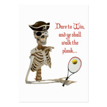 Walk the Plank Pirate Tennis Business Cards