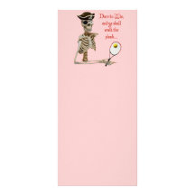 Walk the Plank Pirate Tennis Customized Rack Card