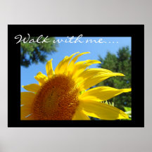 Walk with me... art print Sunflower Floral Garden