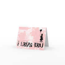 walk your heart : i love you : greeting card