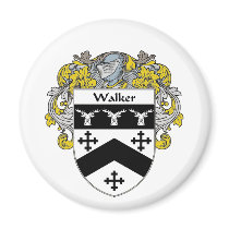 Walker Coat of Arms (Mantled) Magnets