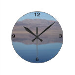 Walker Lake Mirror Image Round Wallclock
