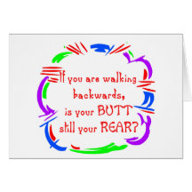 Walking Backward Greeting Card