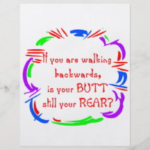 Walking Backward Personalized Flyer