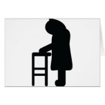 walking frame granny cards