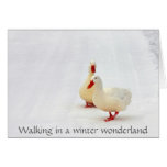 Walking in a winter wonderland card