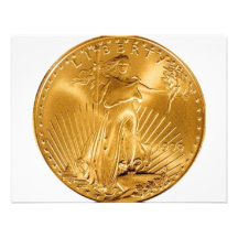 Walking Liberty Golden Coin Invitations