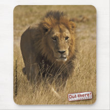 Walking male lion mouse mats
