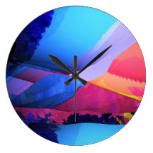 Walking on Water Round Wall Clocks