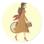 Walking Round Sticker