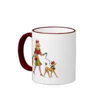 Walking the dog in style! mug