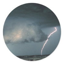 Wall cloud with lightning stickers