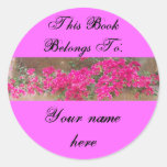 Wall Flowers, Book Plate Round Stickers