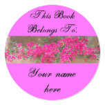 Wall Flowers, Book Plate Round Stickers
