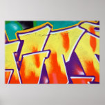 wall graffiti detail poster