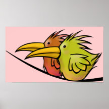 Wall Hanging, 2 Birds on a Wire Print