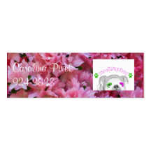 Wall of Pink Flowers Business Cards