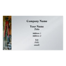 Wall of Toos and Shop Apron  - Platinum Finish Business Card