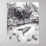 Wall Print: African Sea Fowl by Tunde Omolodun