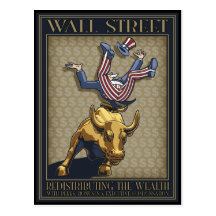 Wall St. Redistribution Postcard