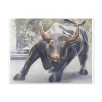 Wall Street Bull by Paul Jackson Post Card