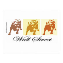 Wall Street Bull Market Postcards