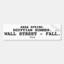 Wall Street Fall bumper sticker