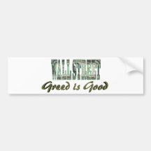 Wall Street/ Greed is Good Bumper Stickers