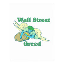 Wall Street Greed Postkarten