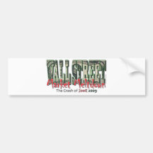 Wall-street Market Meltdown Bumper Stickers