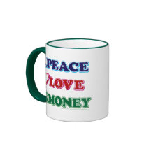 Wall Street/Peace Love Money Mugs