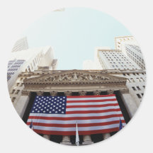 Wall Street Round Sticker