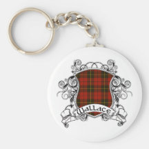 Wallace Tartan Shield Keychains