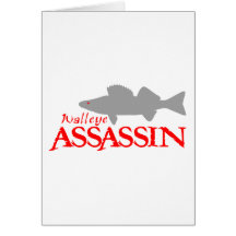 WALLEYE ASSASSIN GREETING CARDS