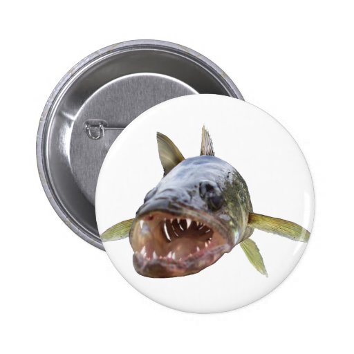 Walleye Face 8 Pinback Button