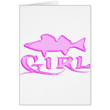WALLEYE GIRL GREETING CARD