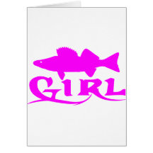 WALLEYE GIRL GREETING CARD