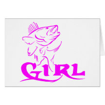 WALLEYE GIRL GREETING CARDS