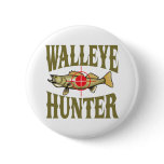 Walleye Hunter Pinback Buttons