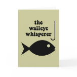 walleye whisperer fishing greeting card
