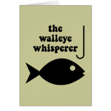 walleye whisperer fishing greeting card