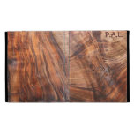 Walnut (wood grain)  Folio iPad case *Personalize*