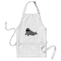 walrus comic icon apron